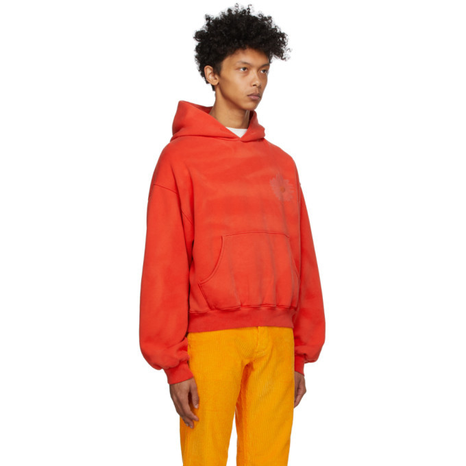 ERL SSENSE Exclusive Red Daisy Hoodie ERL