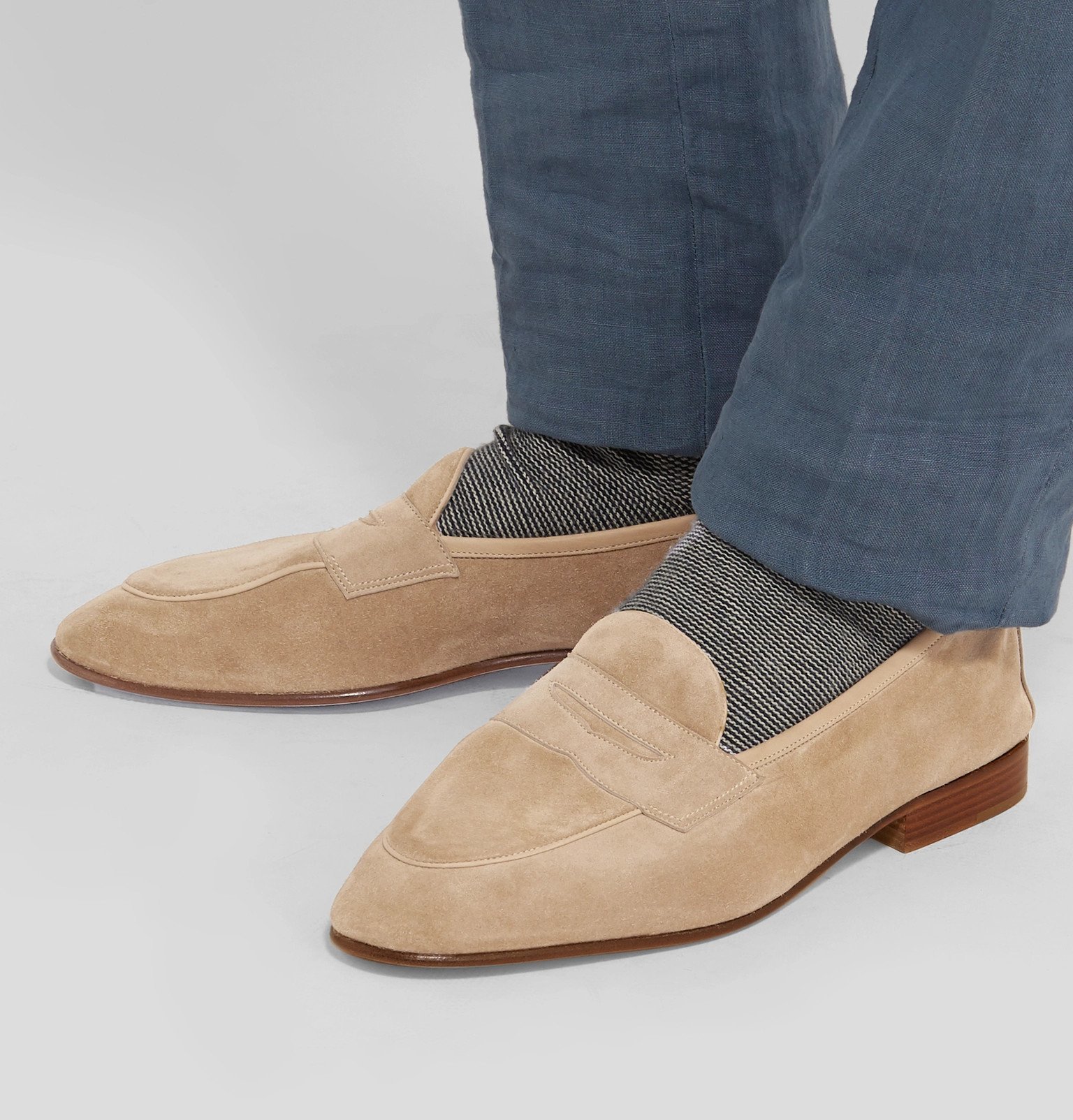 edward green suede loafers