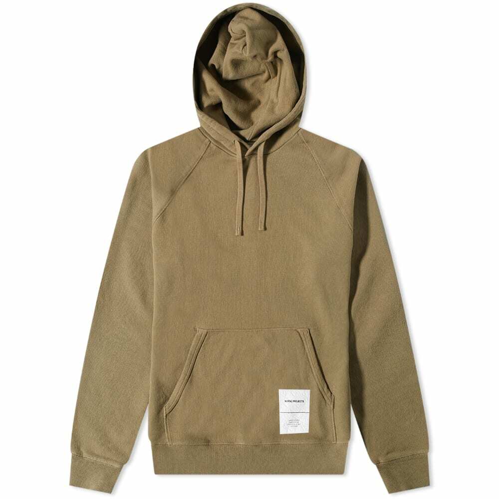 Norse Projects Men's Kristian Tab Series Popover Hoody in Utility Khaki ...