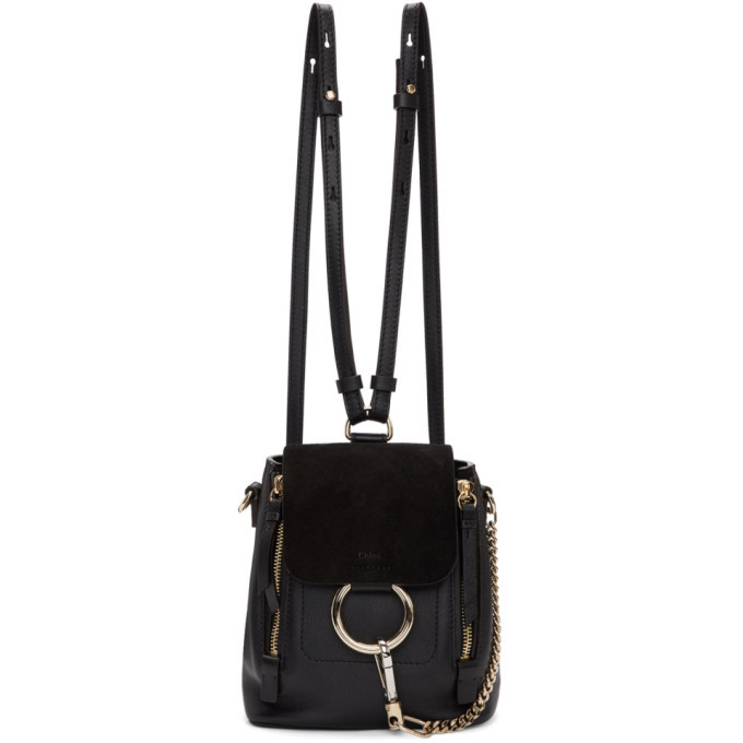 chloe faye backpack mini black