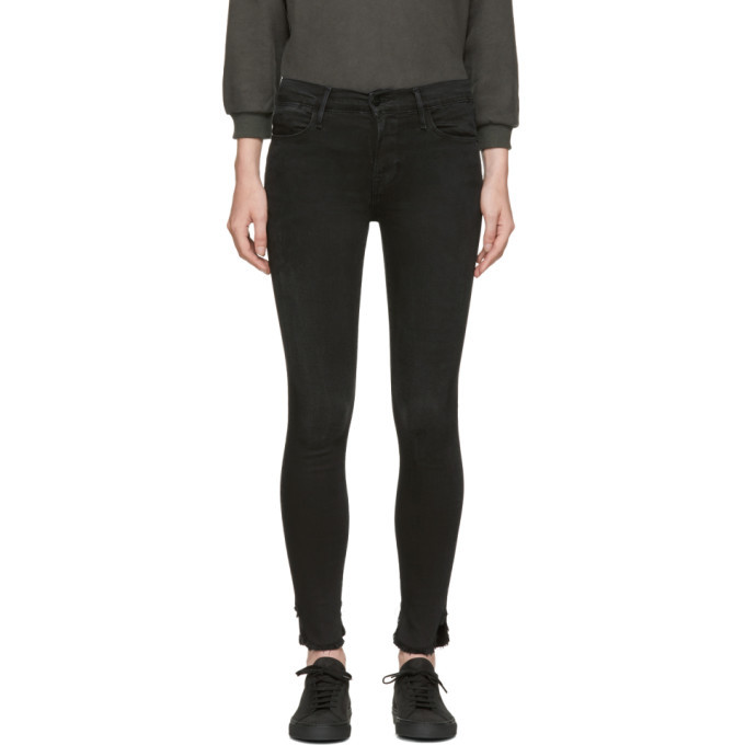 frame le high skinny black jeans