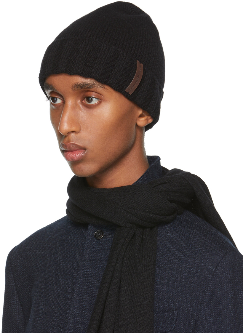 Ermenegildo Zegna Black Cashmere Solid 