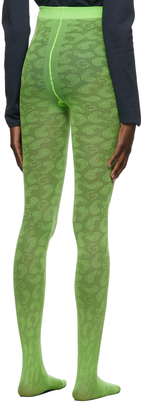 GANNI Green Lace Ecocare Tights GANNI