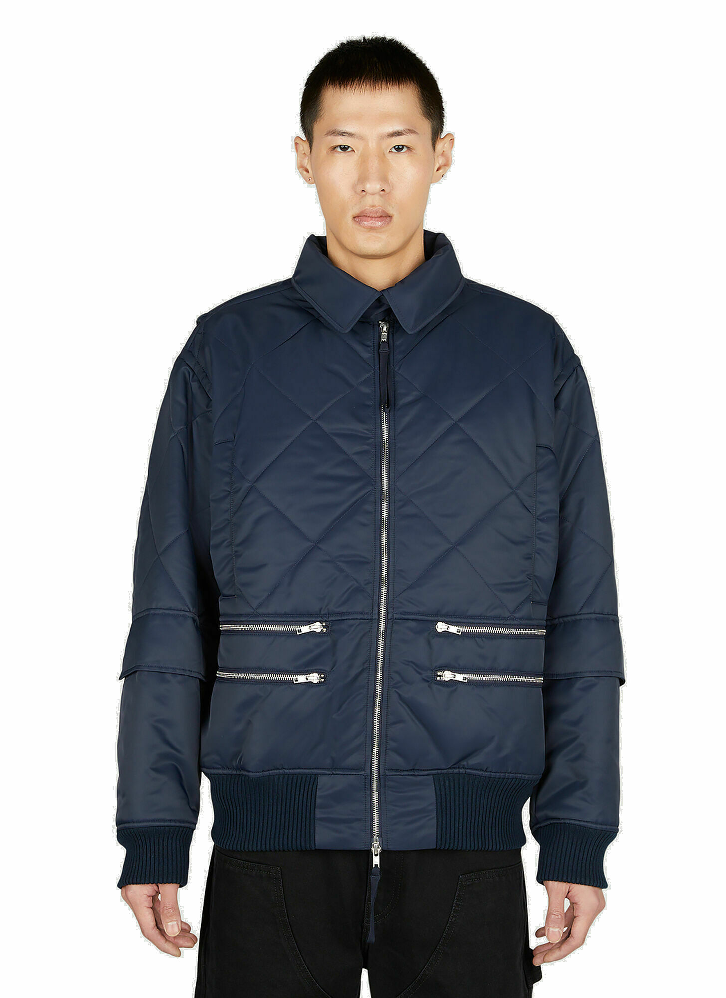 Photo: Helmut Lang - Quilted Jacket in Dark Blue