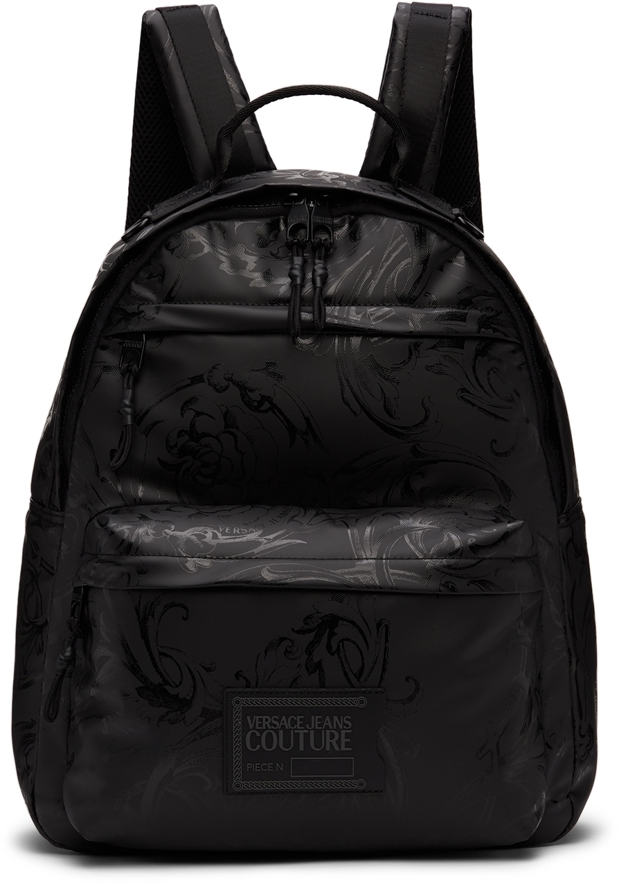 Photo: Versace Jeans Couture Black Coated Regalia Baroque Backpack