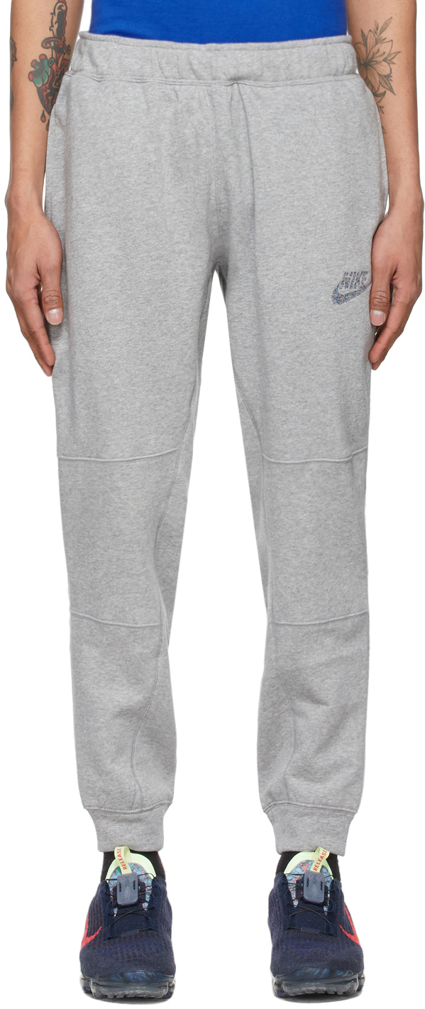 nike grey sweatpant shorts
