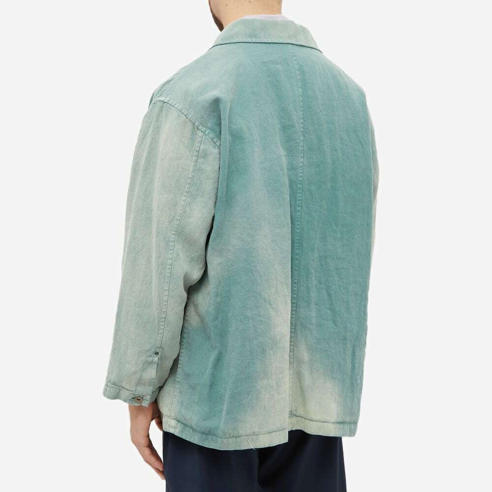 Auralee Men's Duck Canvas Work Jacket in Faded Green Auralee