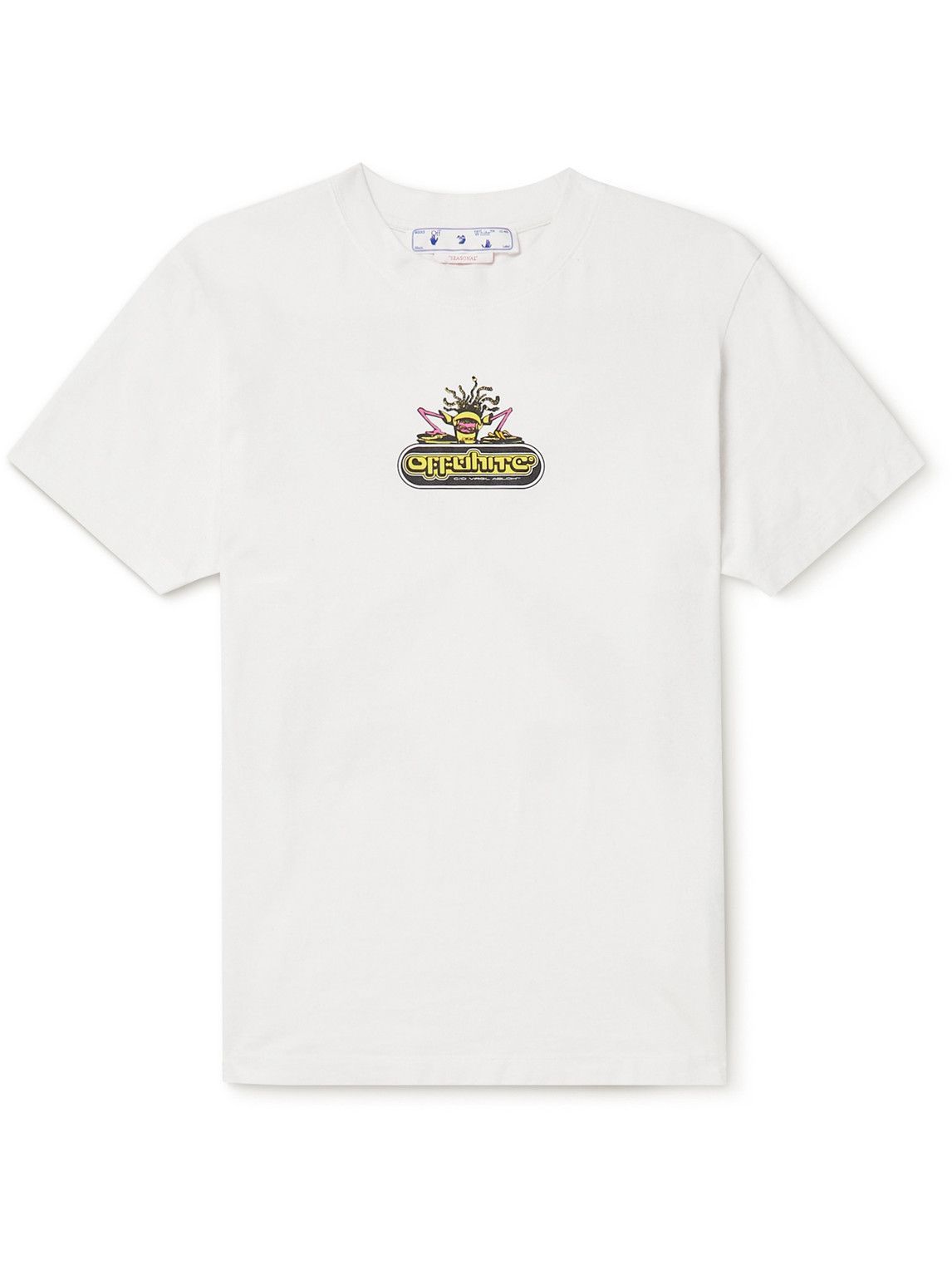 Off-White White Slim World Caterpillar T-Shirt Off-White