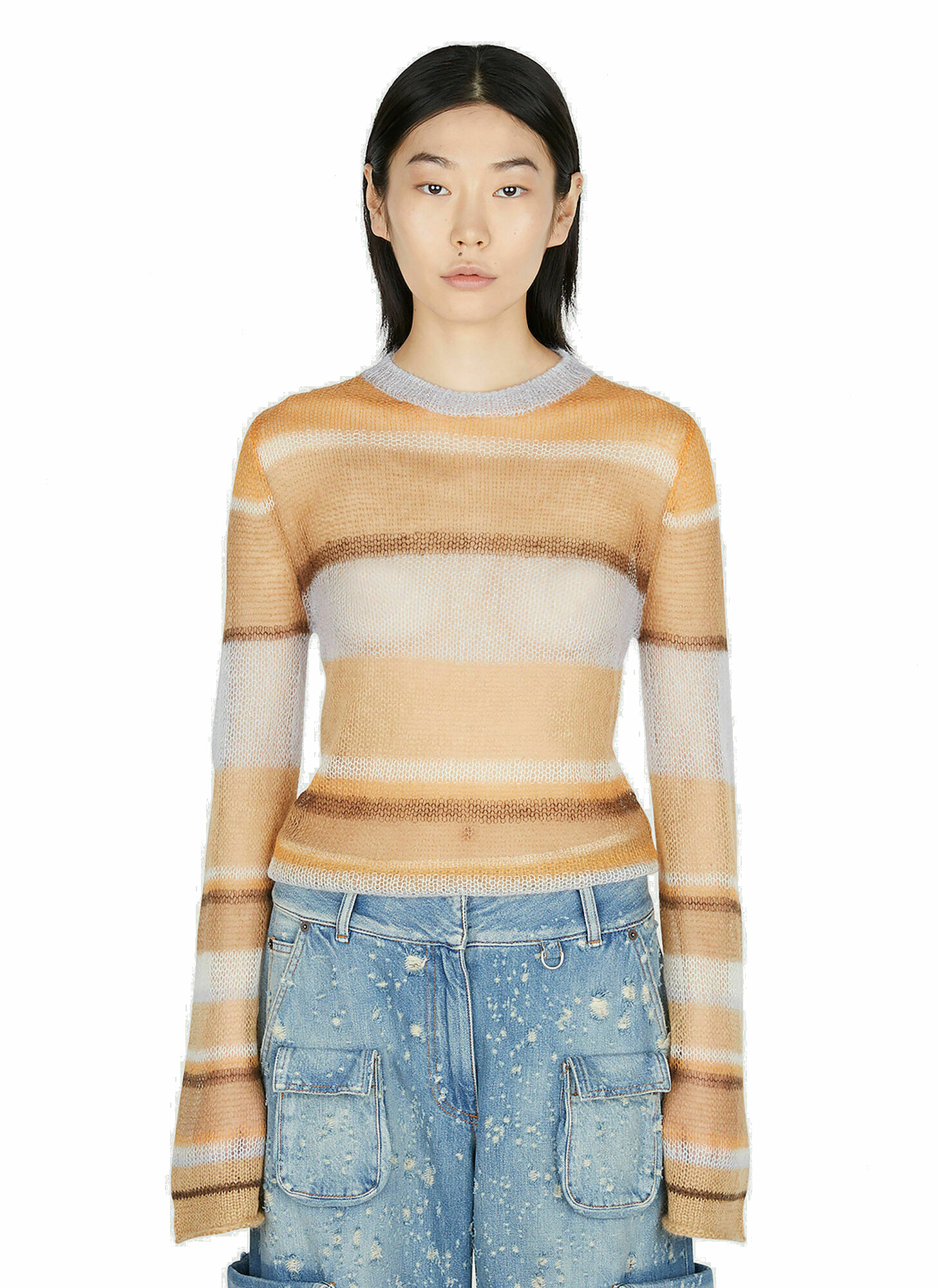 Acne Studios - Striped Sweater in Brown Acne Studios