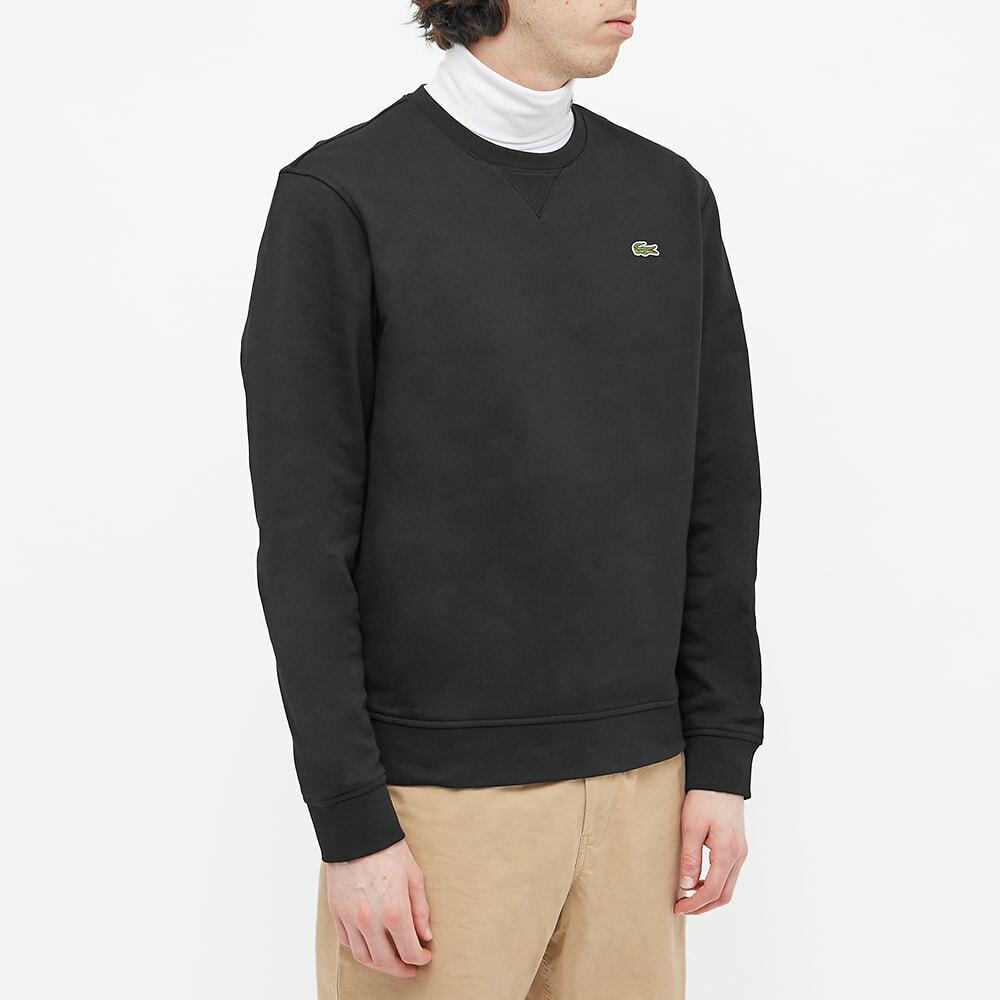 Lacoste Men's Classic Logo Crew Sweat In Black Lacoste