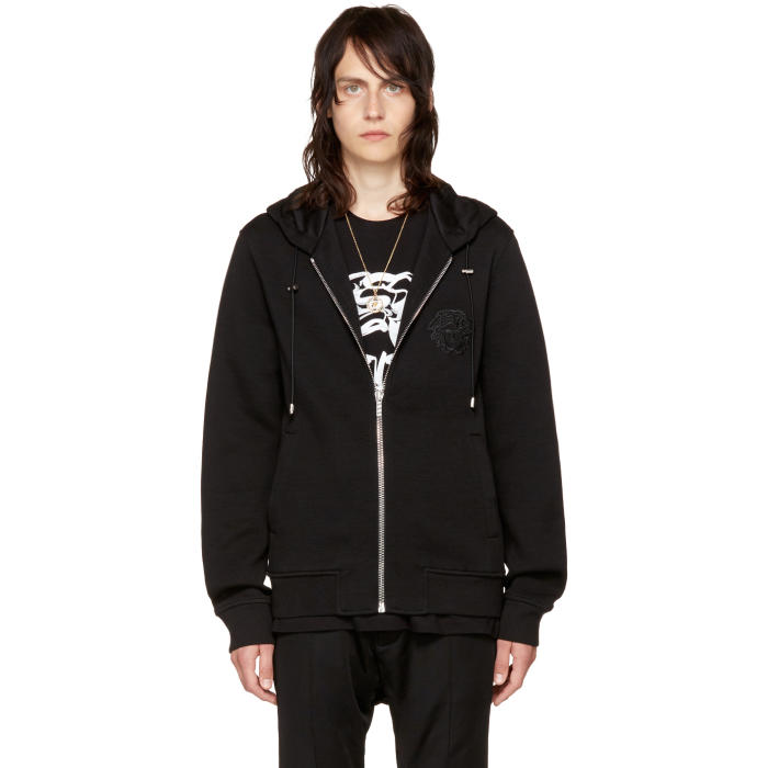 versace zip hoodie