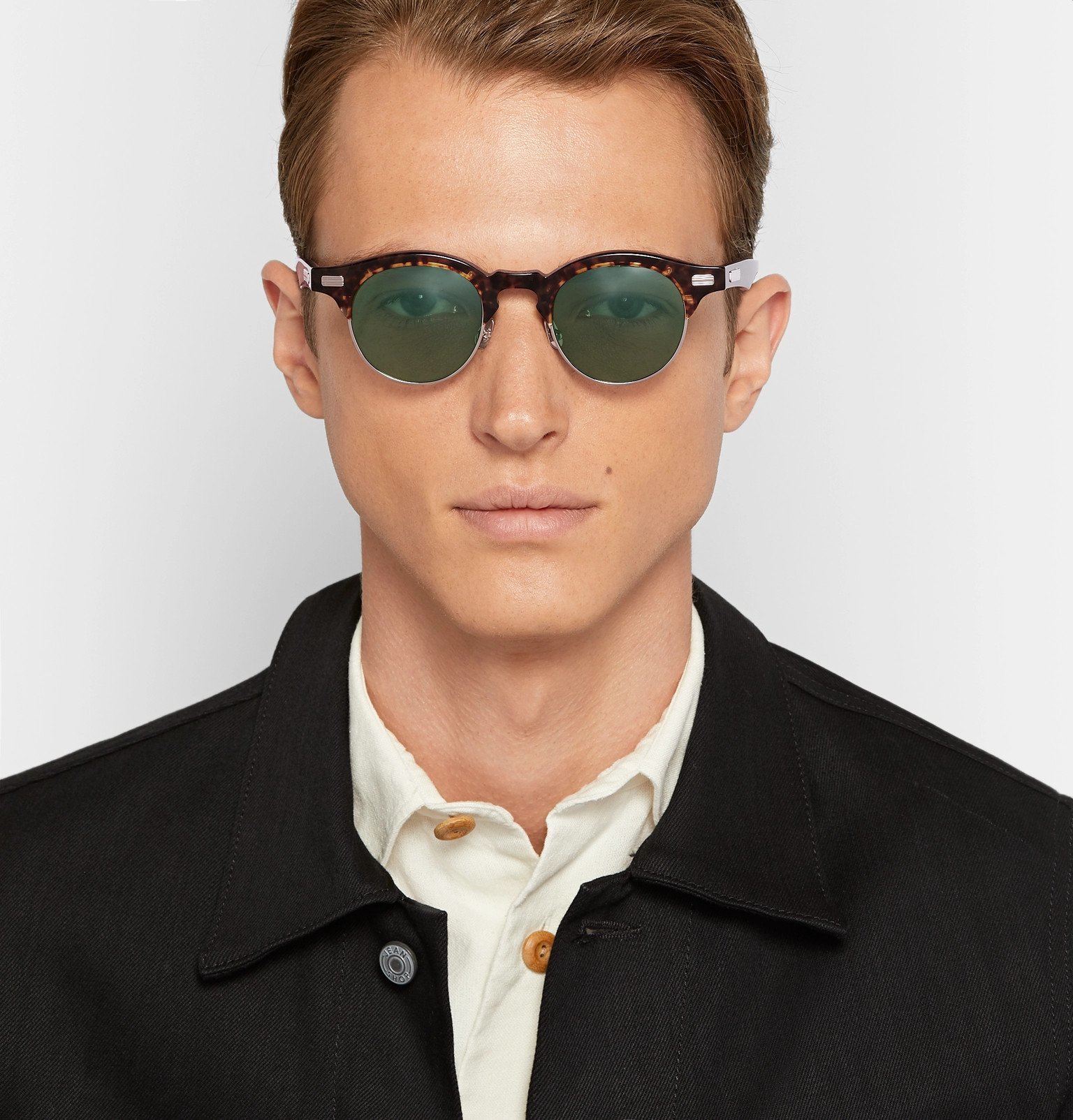 Native Sons - Hitchcock Round-Frame Tortoiseshell Acetate and Gold ...