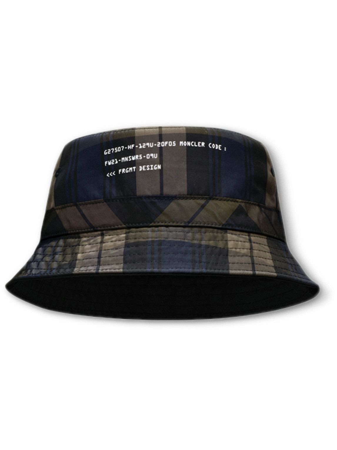 Moncler Genius - Fragment Printed Checked Nylon Bucket Hat - Blue