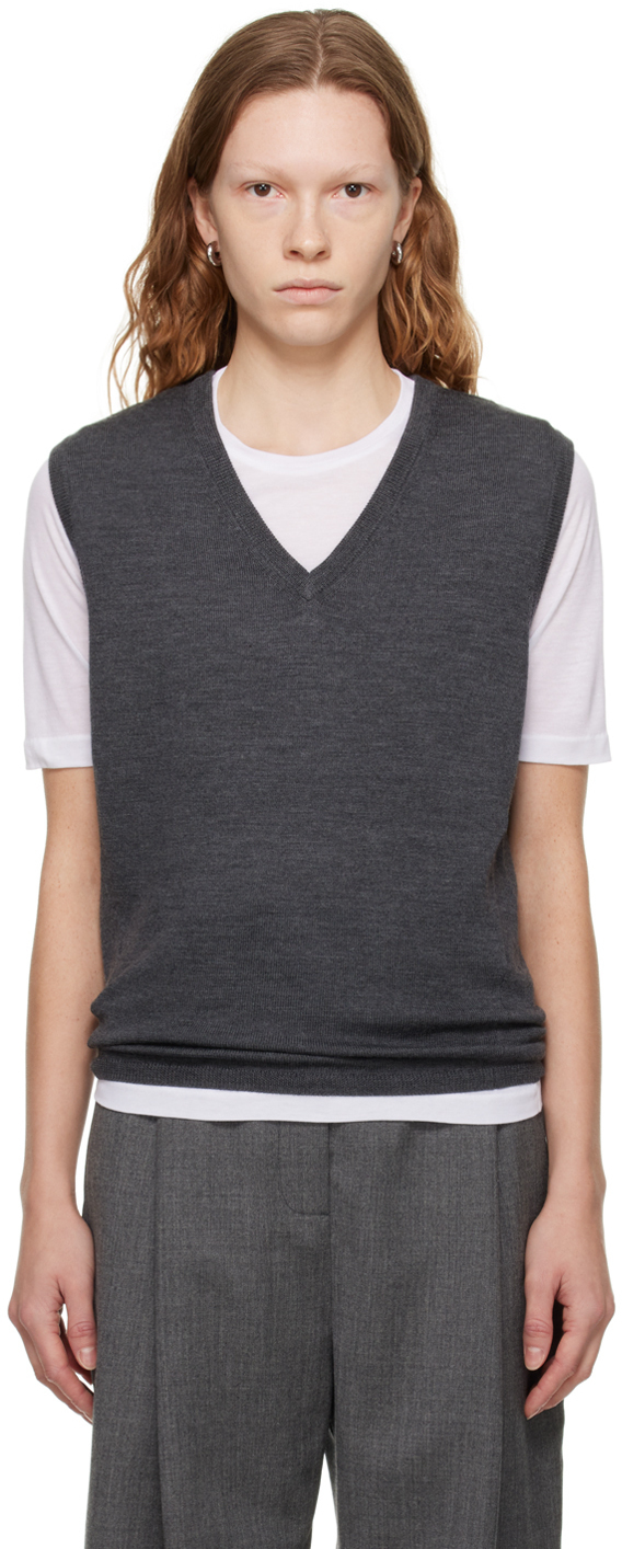 Totême Gray VNeck Vest Toteme