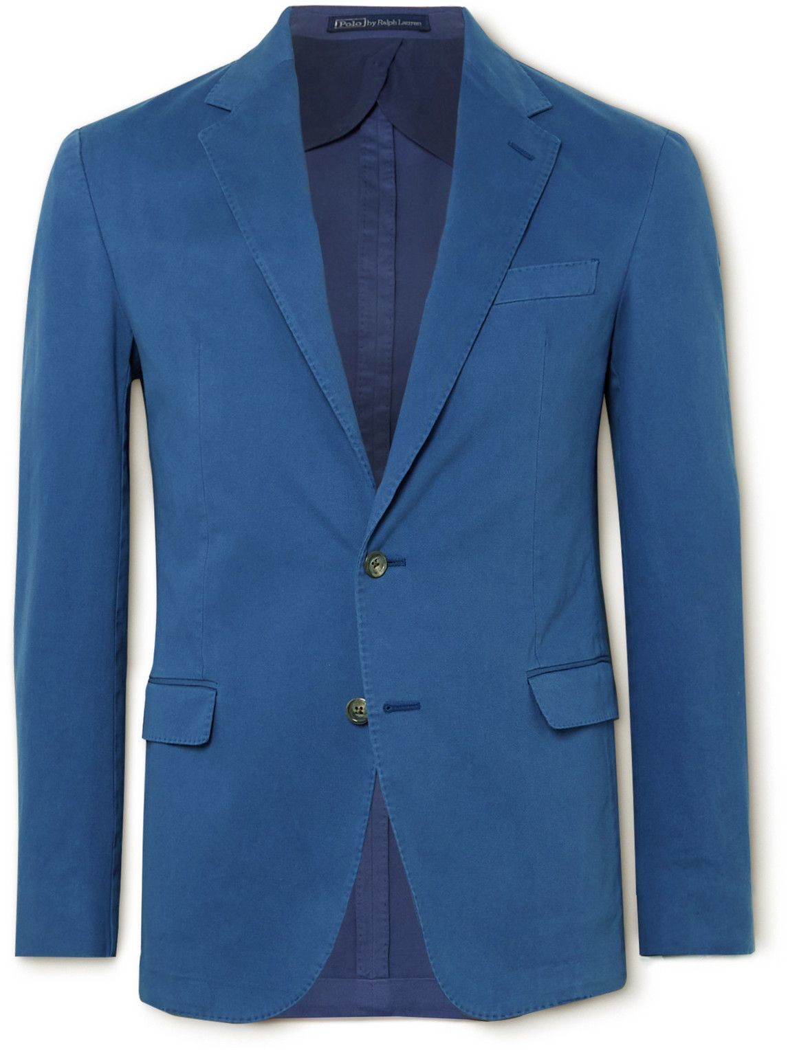 Photo: Polo Ralph Lauren - Slim-Fit Garment-Dyed Cotton-Blend Twill Blazer - Blue