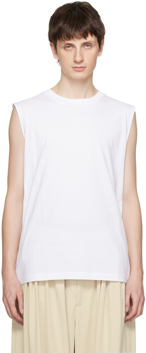 Acne Studios White Sleeveless T-Shirt Acne Studios