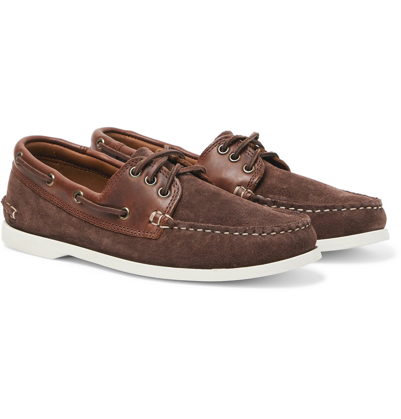 Quoddy - Downeast Suede and Leather Boat Shoes - Brown Quoddy