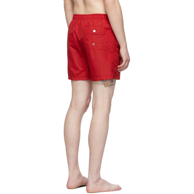 Bather Red Solid Swim Shorts Bather