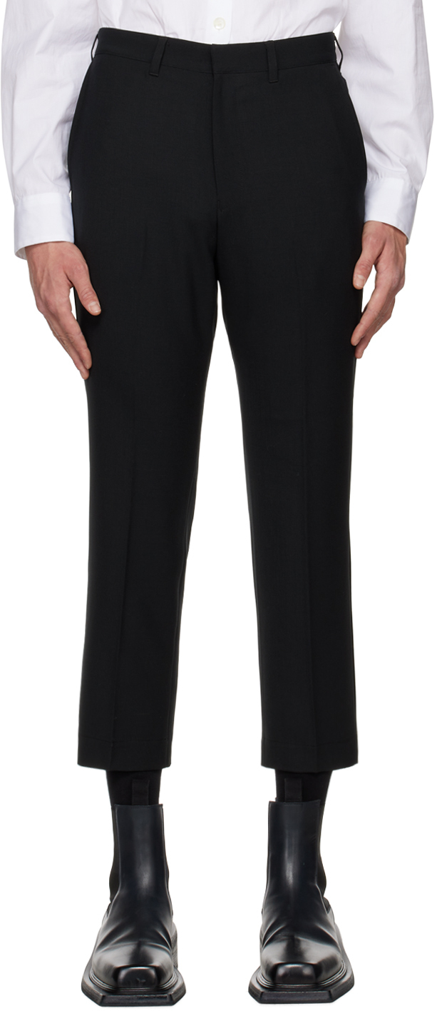 N.Hoolywood Black Tapered Trousers N.Hoolywood