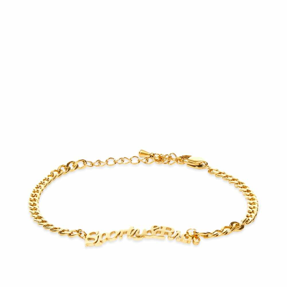 Sporty & Rich Classic Logo Curb Chain Anklet Sporty & Rich