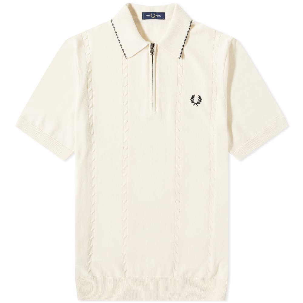 Fred Perry Cable Knit Zip Polo Fred Perry