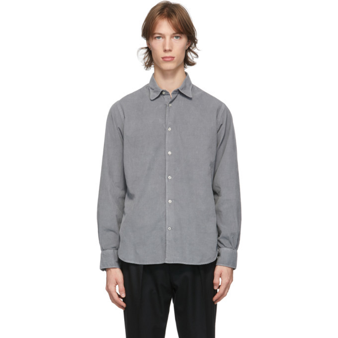 Officine Generale Grey Corduroy Benoit Shirt Officine Generale