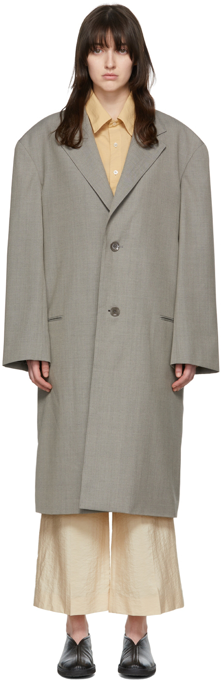 Lemaire Grey Polyester Trench Coat Lemaire