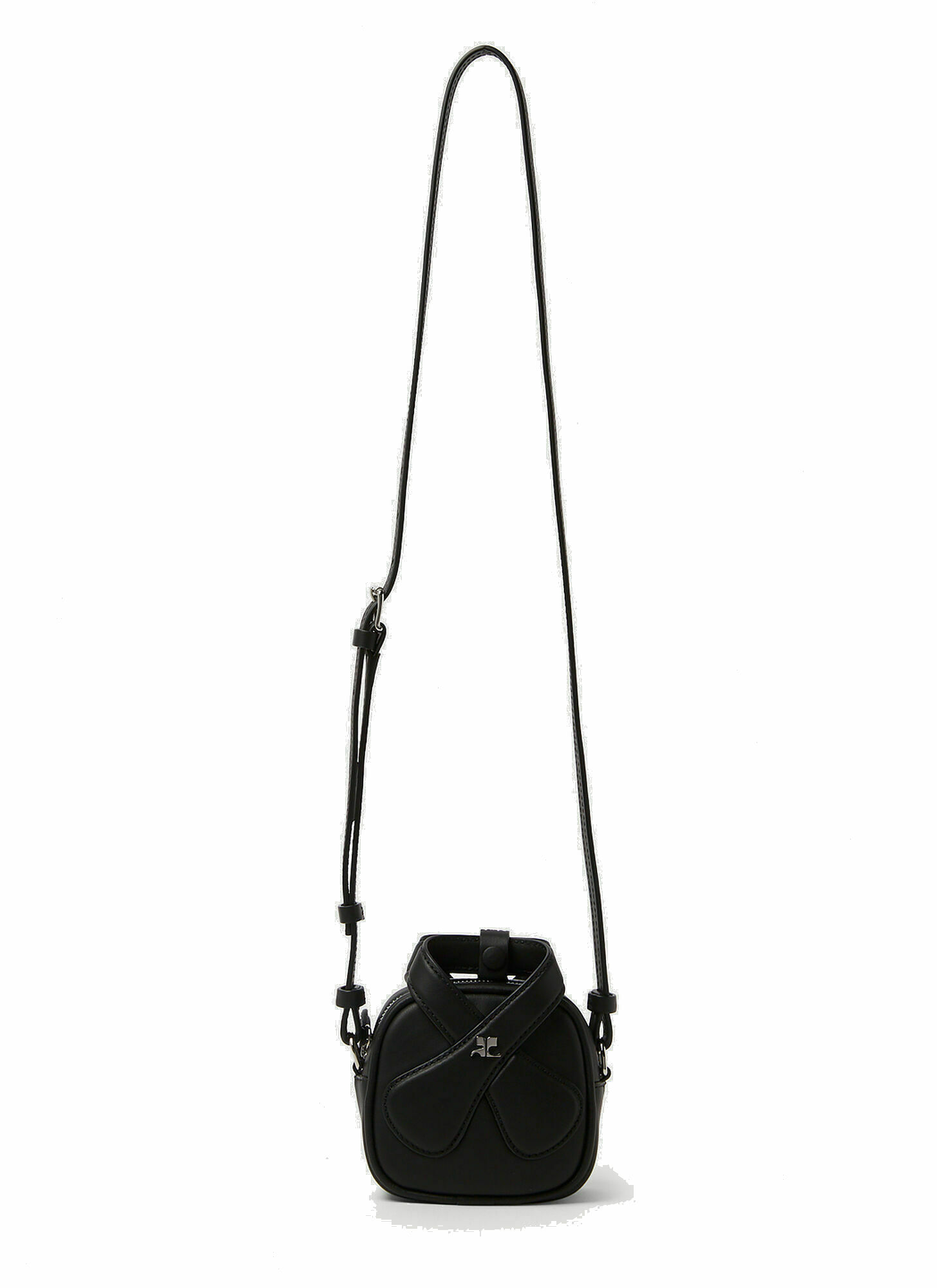 Heritage Loop Mini Shoulder Bag in Black Courreges