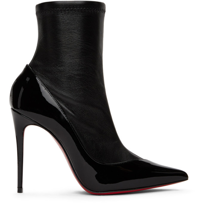 christian louboutin nappa shiny leather booties