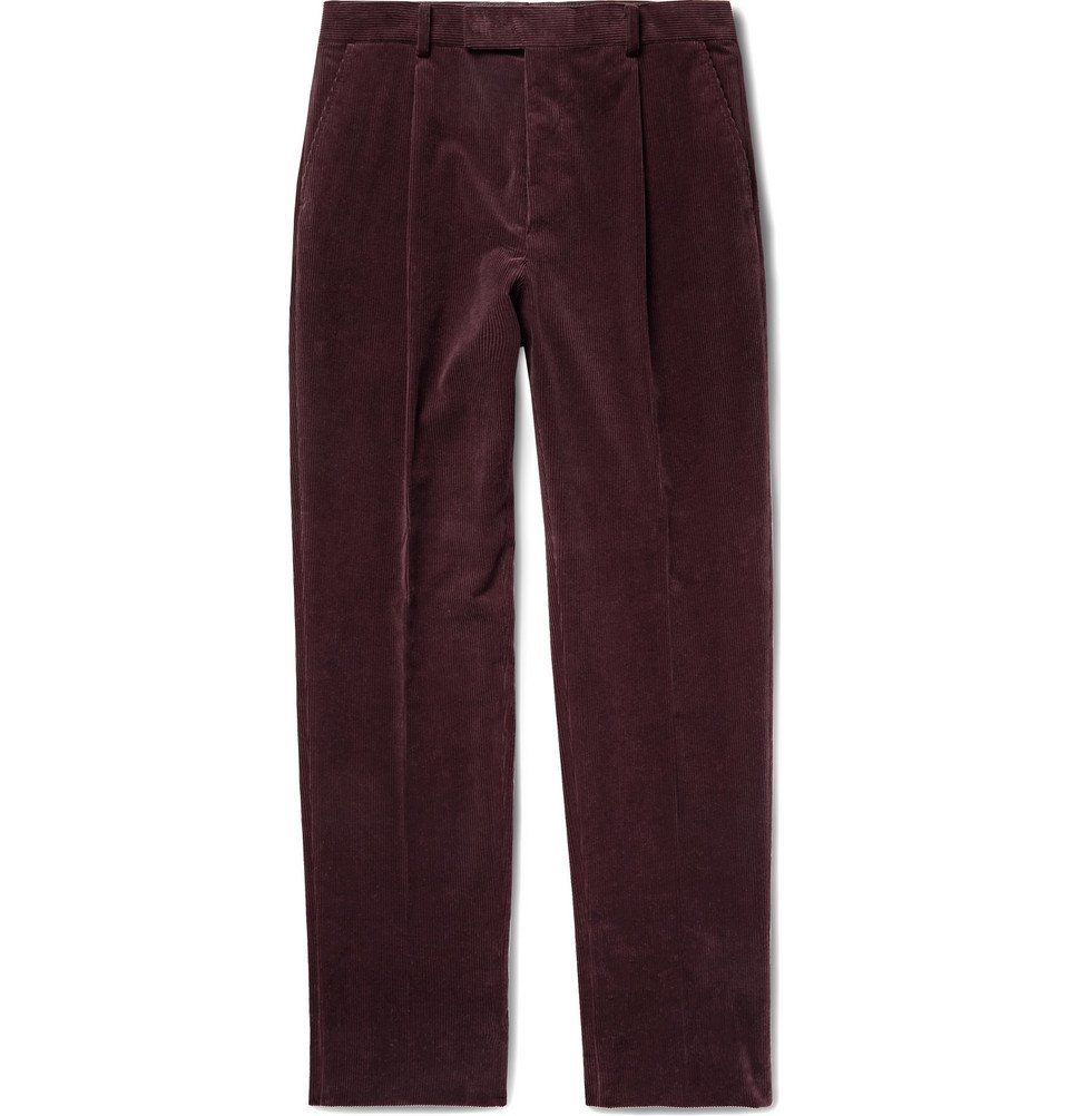 mens burgundy corduroy trousers