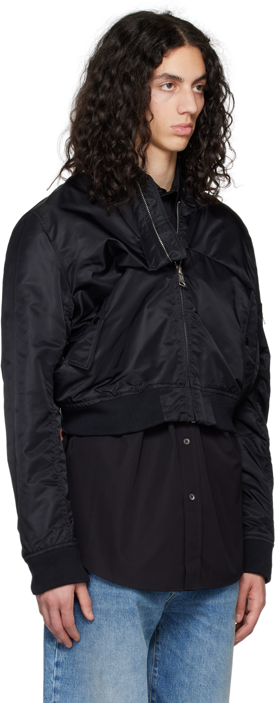 Marina Yee Black Customized Fold Bomber Jacket