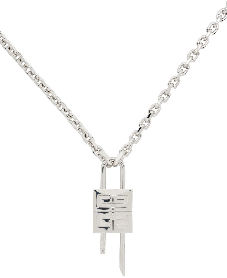 Givenchy Silver 4G Lock Necklace Givenchy