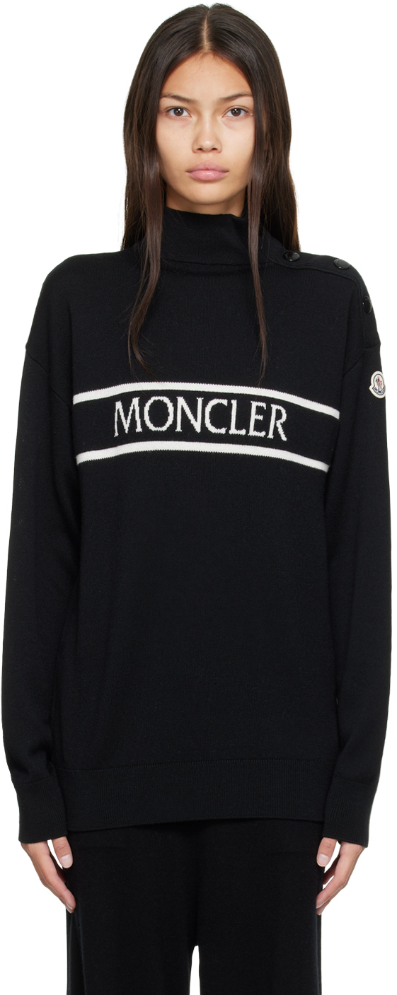 Moncler Black Jacquard Sweater Moncler