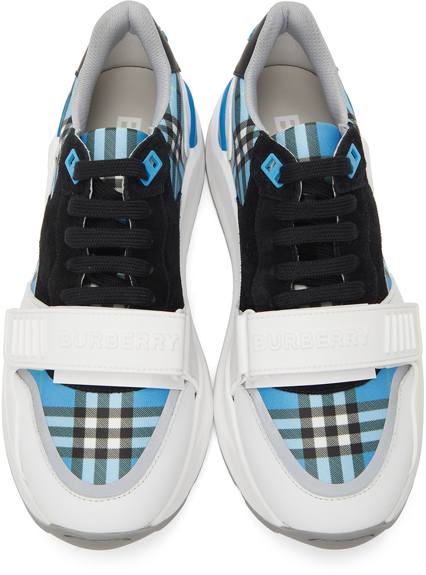 Burberry Blue Check Ramsey Low Sneakers Burberry