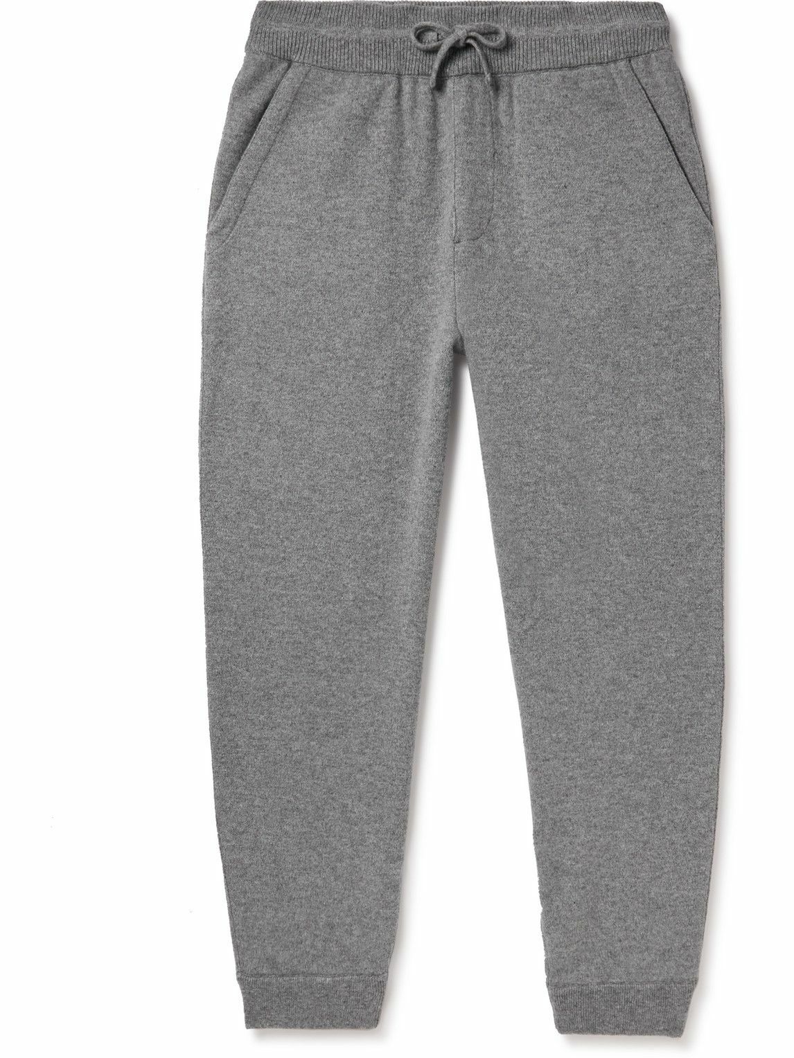 Incotex Tapered Cashmere Sweatpants Gray Incotex
