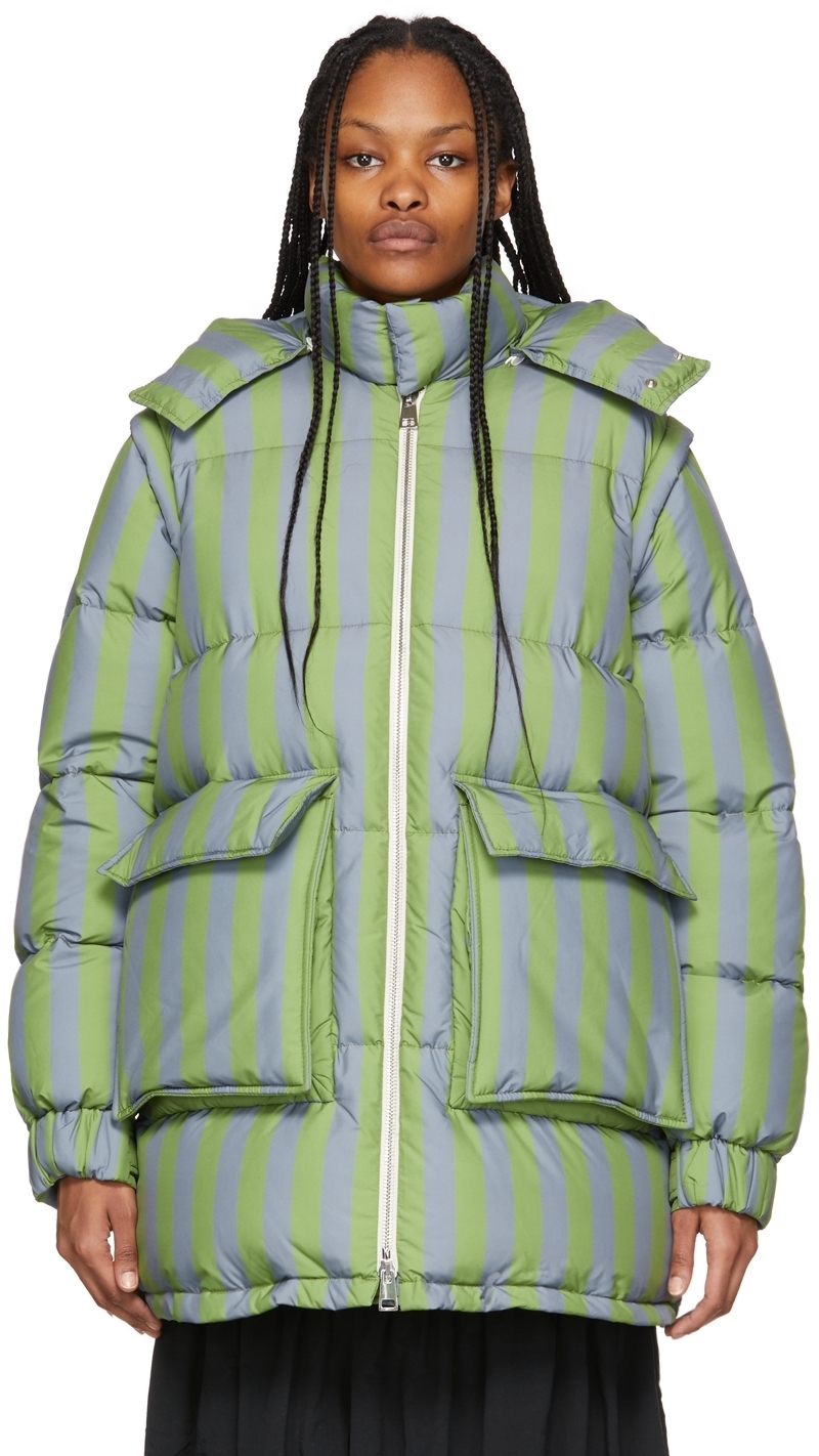 puffy green coat