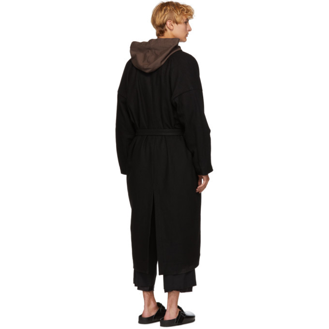Jan-Jan Van Essche Black Yak Kimono Coat Jan-Jan Van Essche