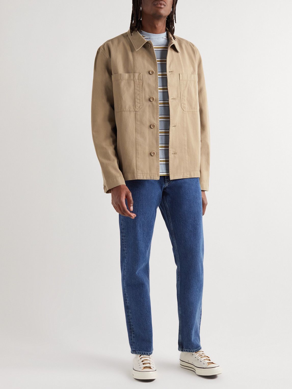 Norse Projects - Tyge Garment-Dyed Organic Cotton-Twill Chore Jacket ...
