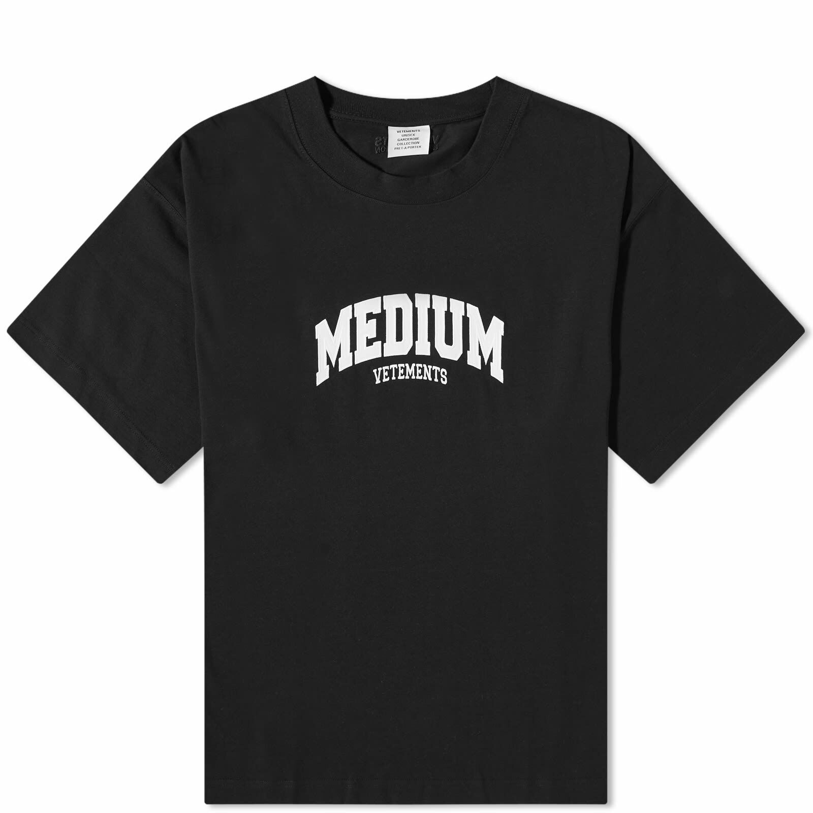 Vetements Men's Medium Logo T-Shirt in Black Vetements