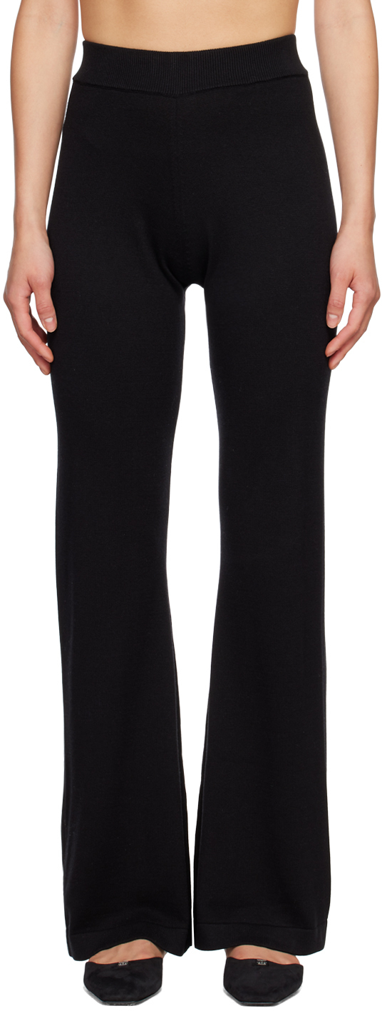 Silk Laundry Black Flare Lounge Pants Silk Laundry