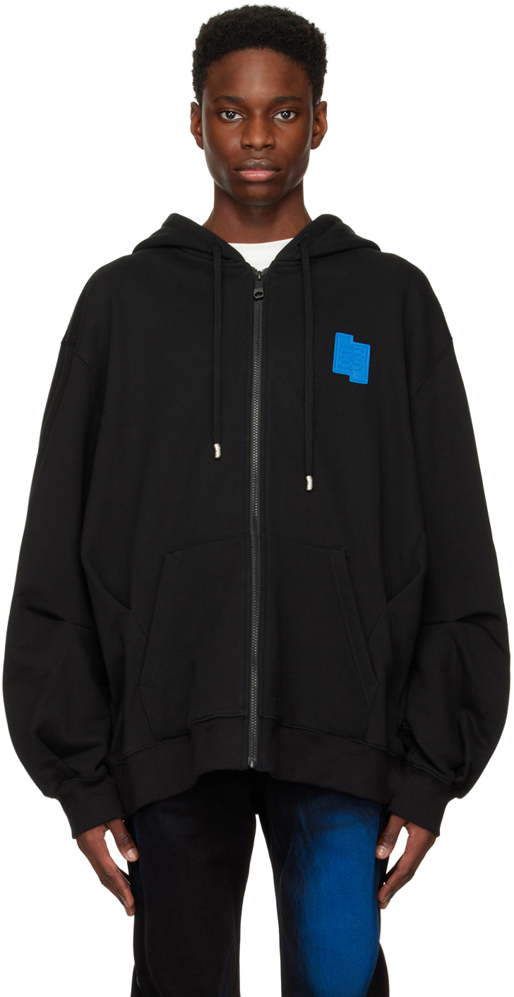 ADER error Black Sculpture Logo Hoodie ADER error