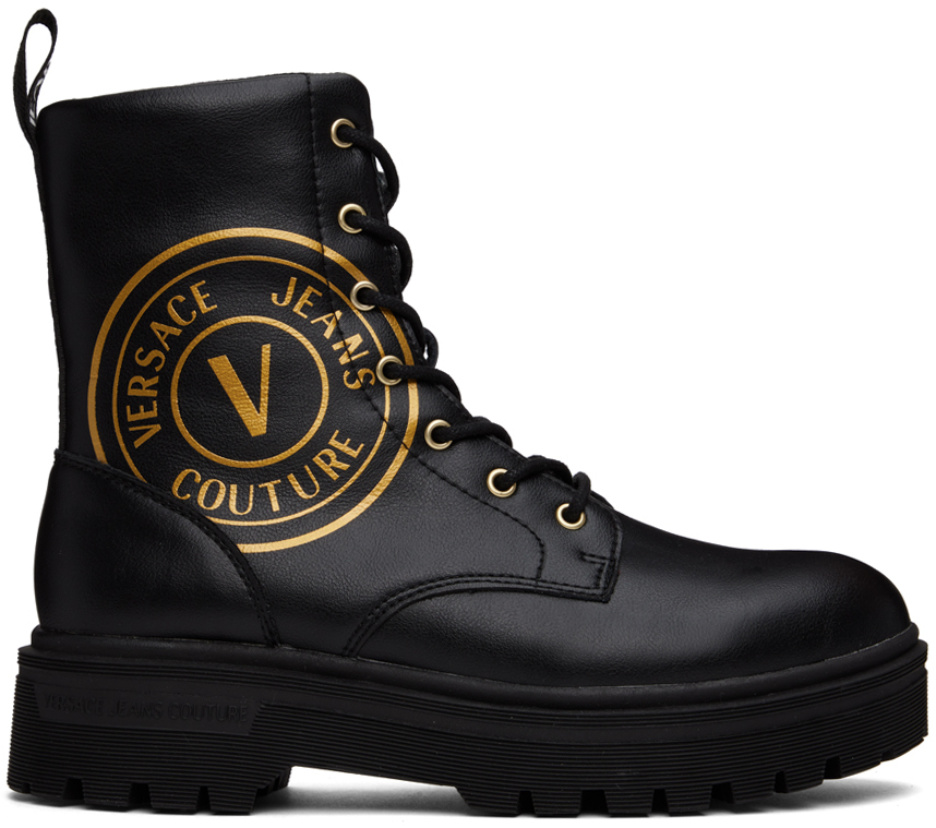 Versace Jeans Couture Black Syrius Boots Versace