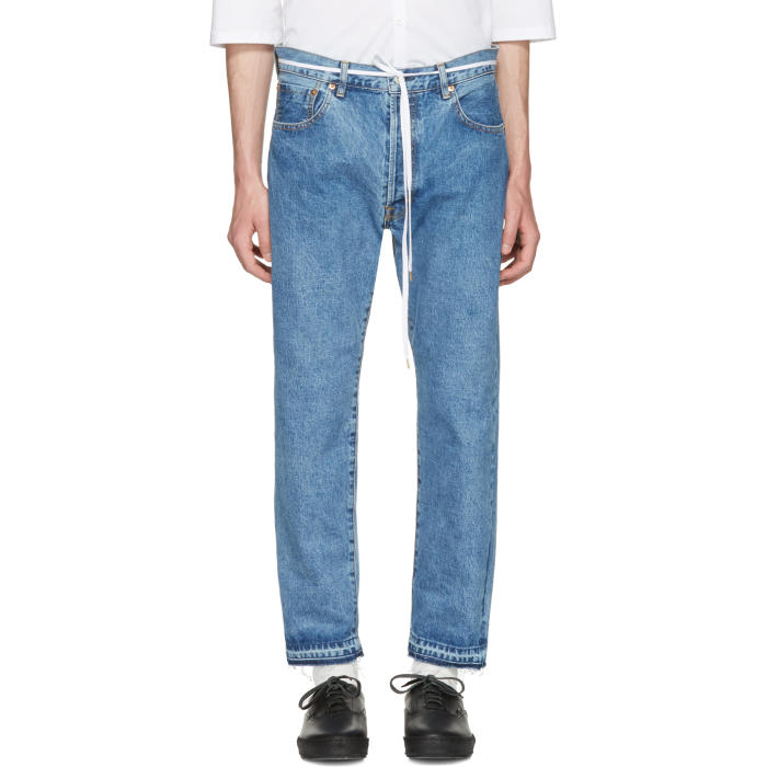 Sasquatchfabrix Indigo 90s Silhouette Jeans Sasquatchfabrix