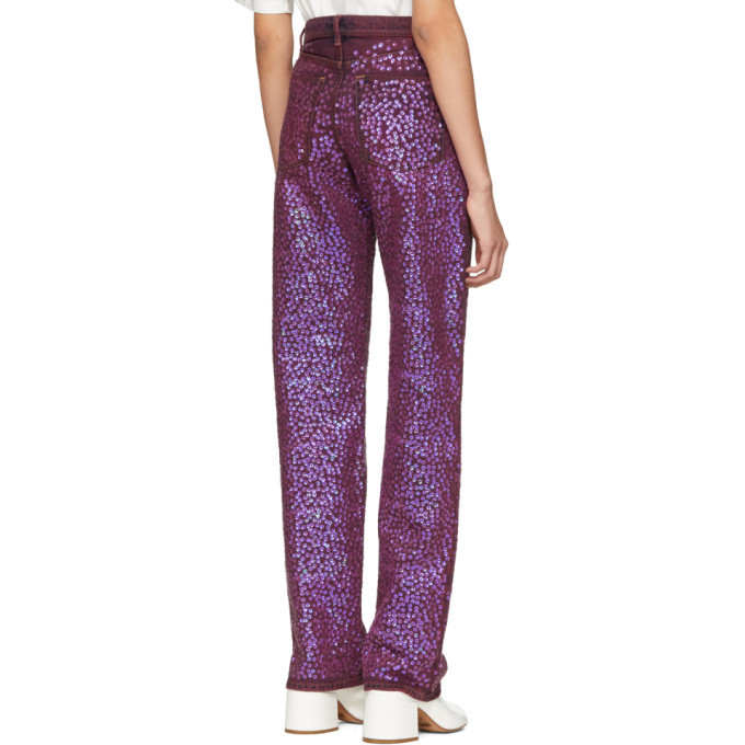 Acne Studios Pink Sequinned Tisi Jeans Acne Studios