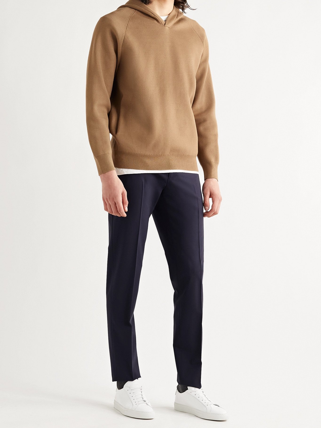 Theory - Jago Stretch-Knit Hoodie - Neutrals Theory