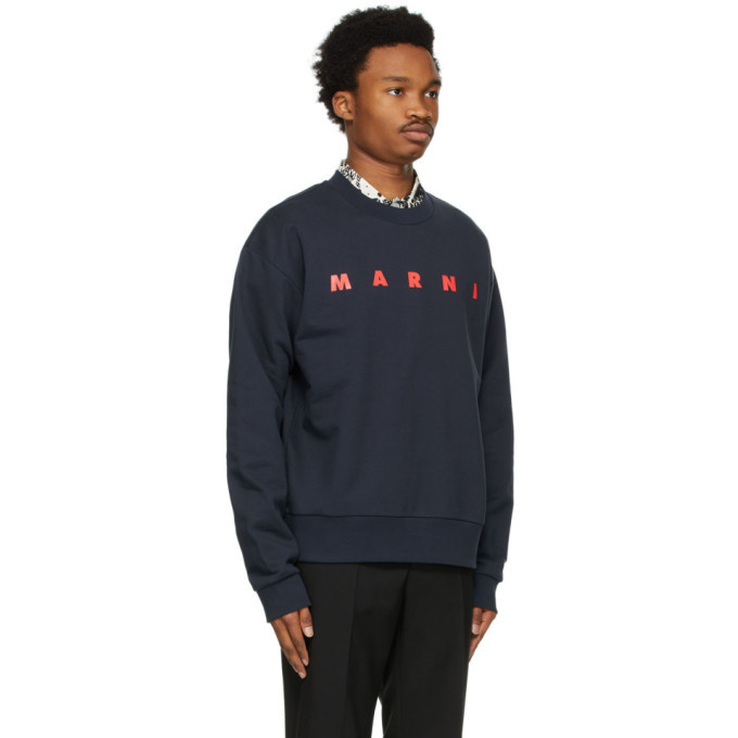 Marni Navy Logo Sweatshirt Marni