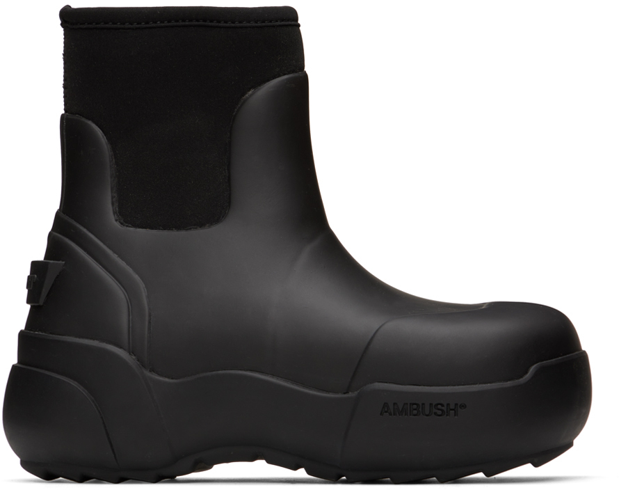 AMBUSH Black Rubber Boots Ambush