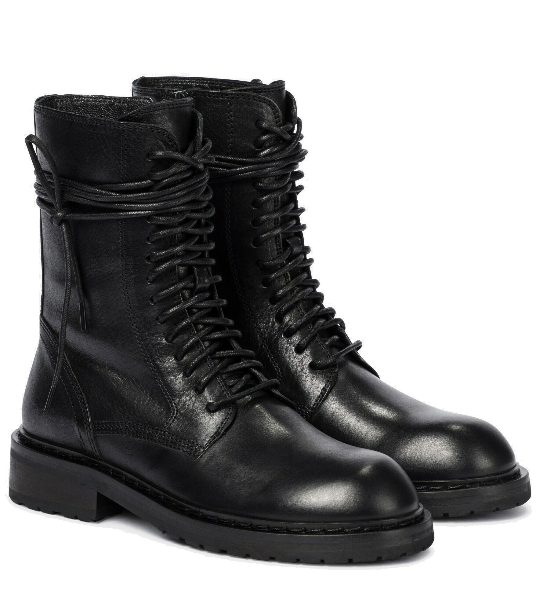 Ann Demeulemeester - Leather combat boots Ann Demeulemeester