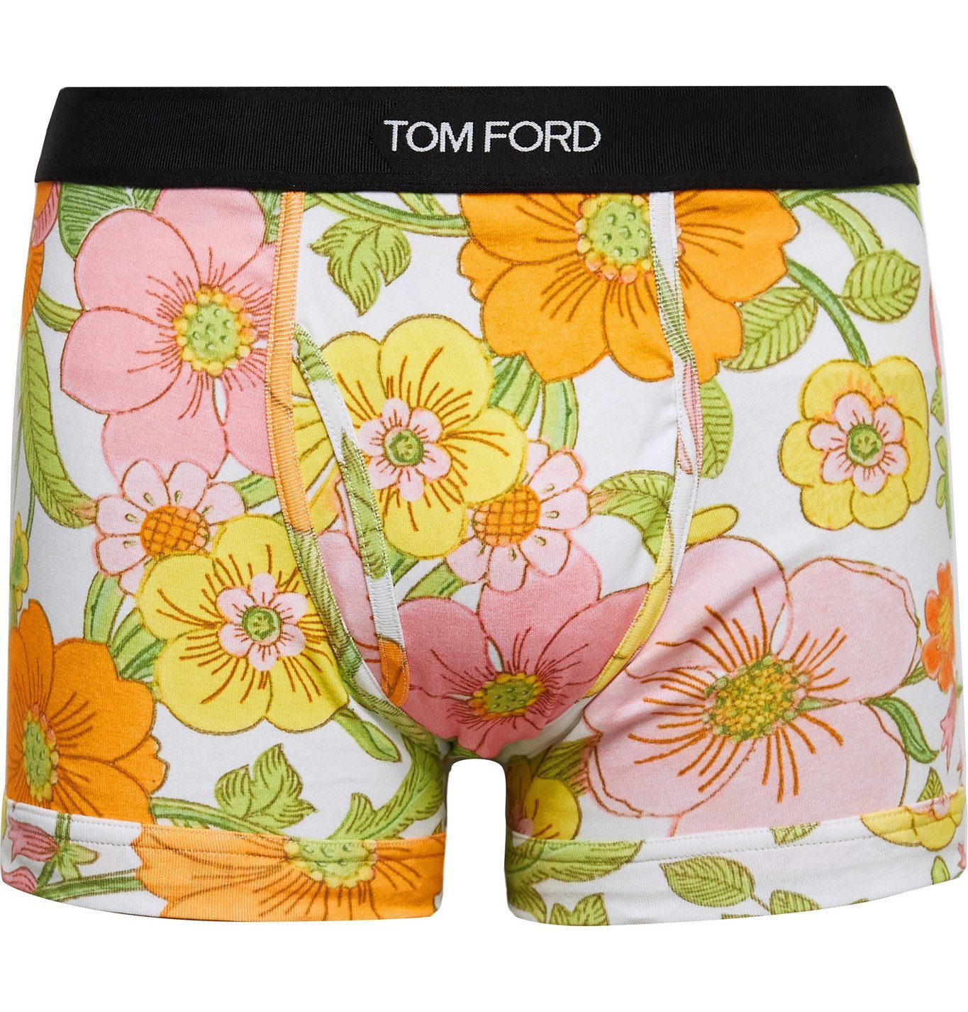 TOM FORD - Floral-Print Stretch-Cotton Jersey Boxer Briefs - Pink TOM FORD
