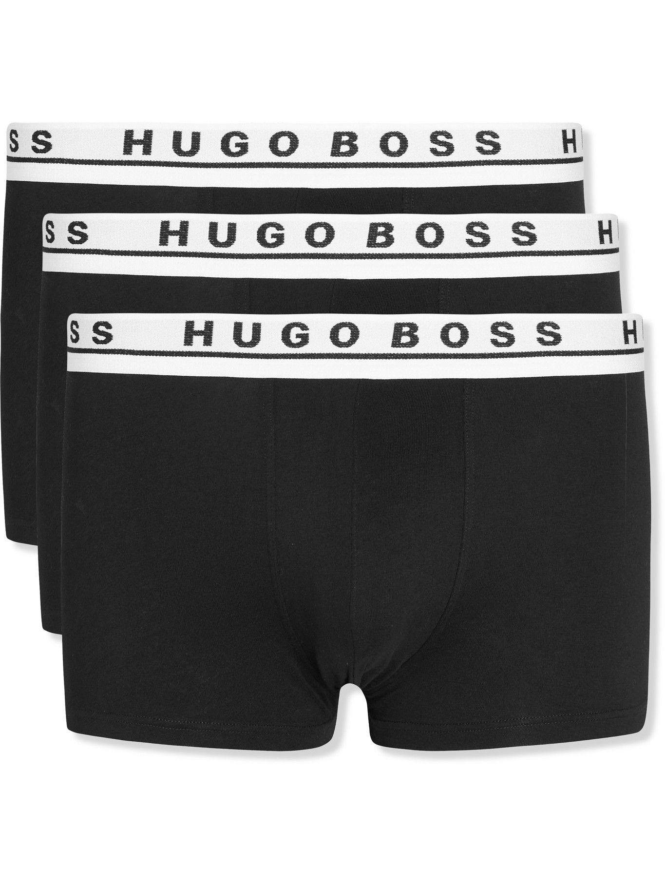 Hugo Boss - Three-Pack Stretch-Cotton Boxer Briefs - Black Hugo Boss